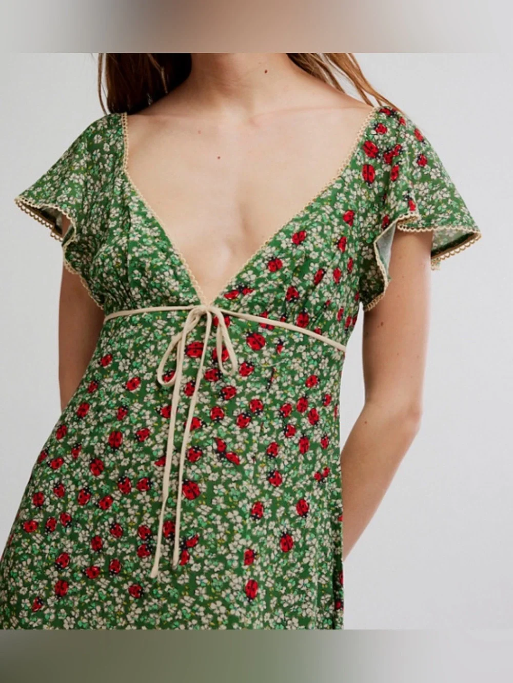 Free People Backroads Mini Dress 
(The ladybug dress 🐞) - Picture 2 of 13